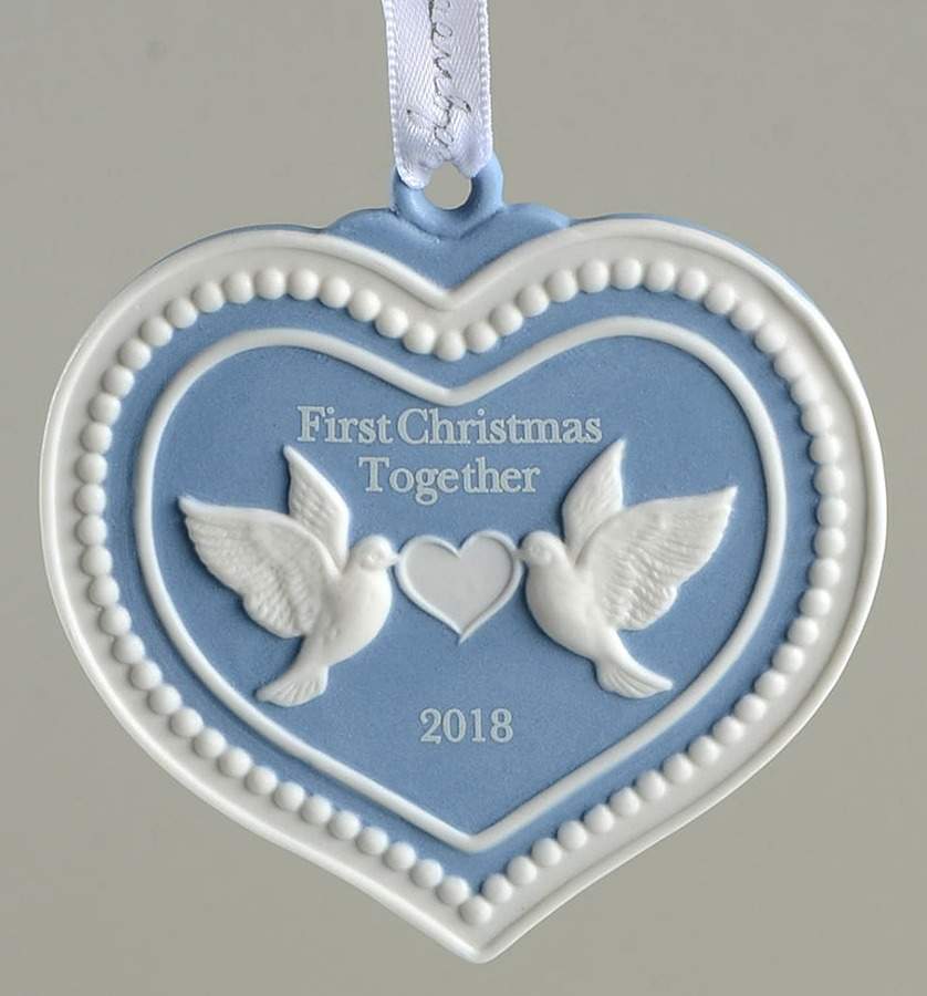 Our First Christmas Together Our First Christmas Heart-Blue - No Box by Wedgwood-1