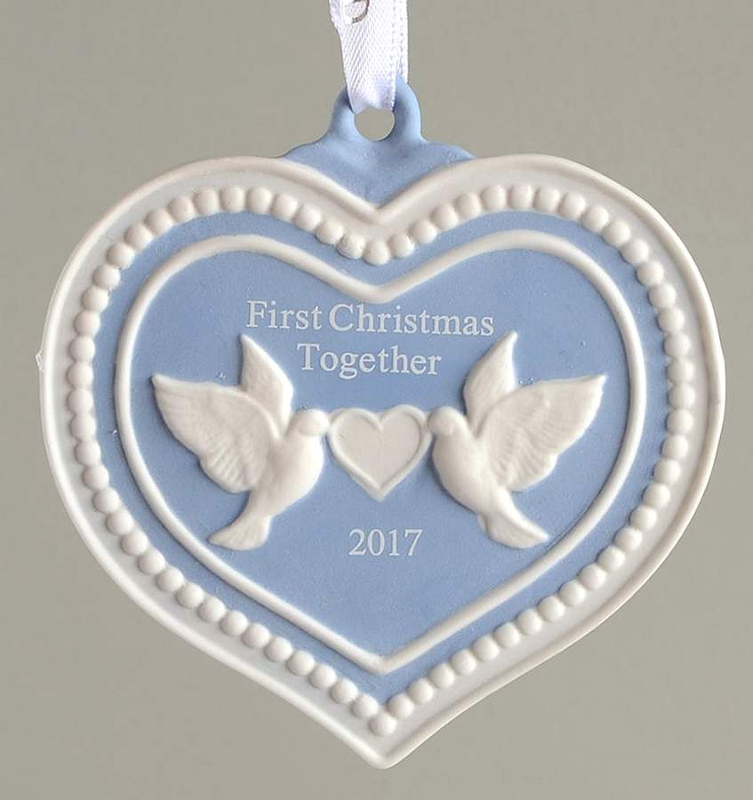 Our First Christmas Together Our First Christmas Heart-Blue - Boxed by Wedgwood-1