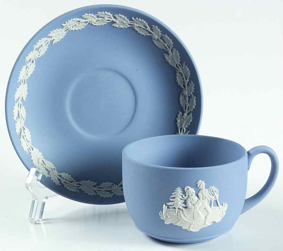 Victorian Christmas Traditions-Cup Saucer Skaters - With Box by Wedgwood-1