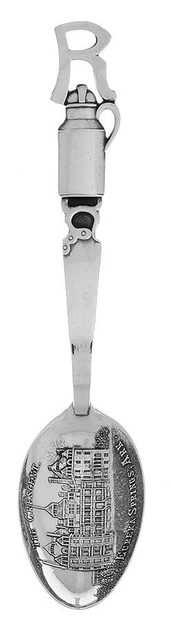 Arkansas Souvenir Spoon The Crescent-R-Can-Saw Hdl - No Box by Watson-1