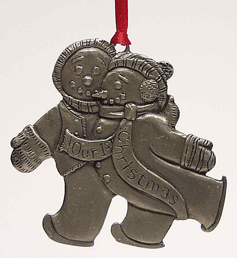 Wallace Pewter Christmas Ornament Our First Christmas Together-No Date - Boxed by Wallace Silver-1