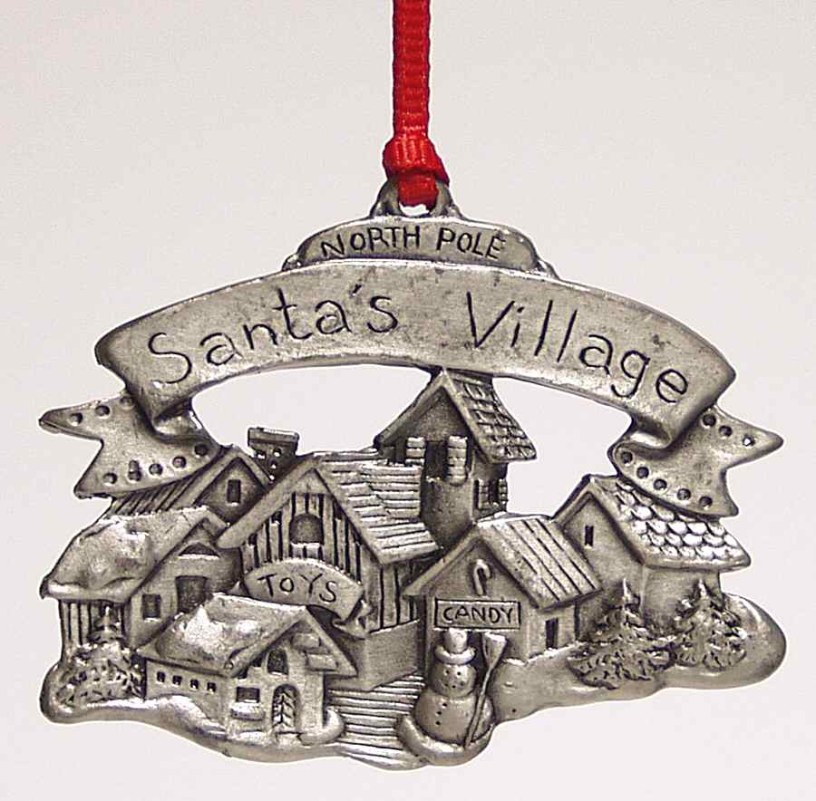 Wallace Pewter Christmas Ornament Christmas Village - Boxed by Wallace Silver-1