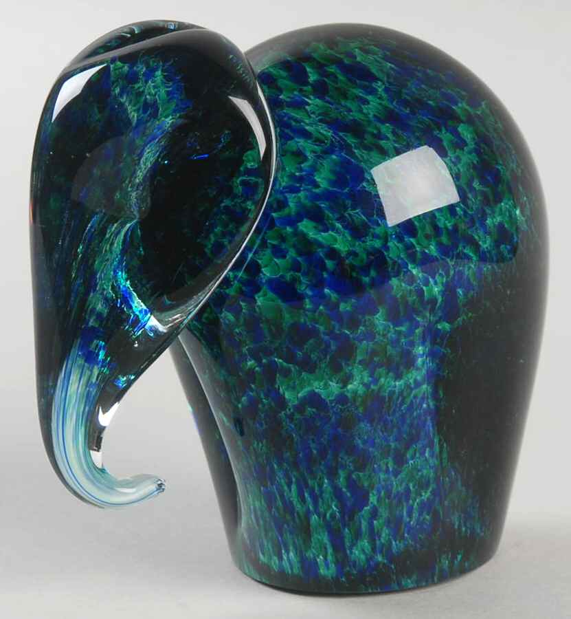 Wedgwood Crystal Figurines and Giftware Elephant-Trunk Down - No Box by Wedgwood-1