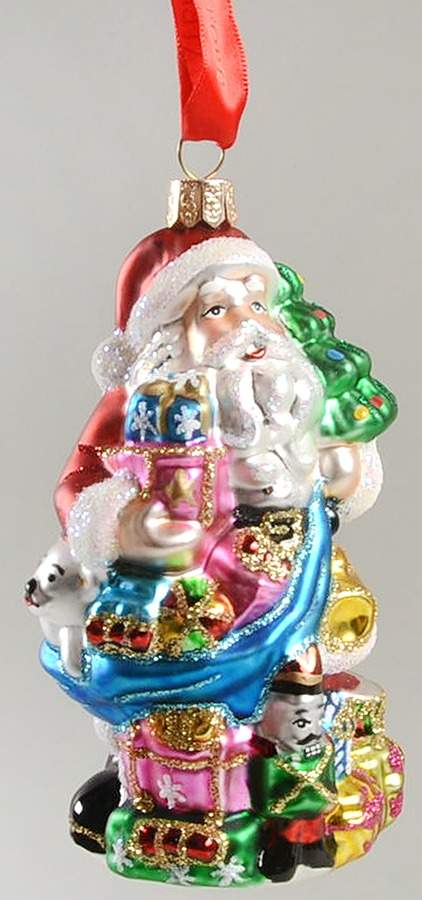 Holiday Heirloom Santa Ornaments Santa's Bag Of Gifts - Boxed by Waterford Crystal-1