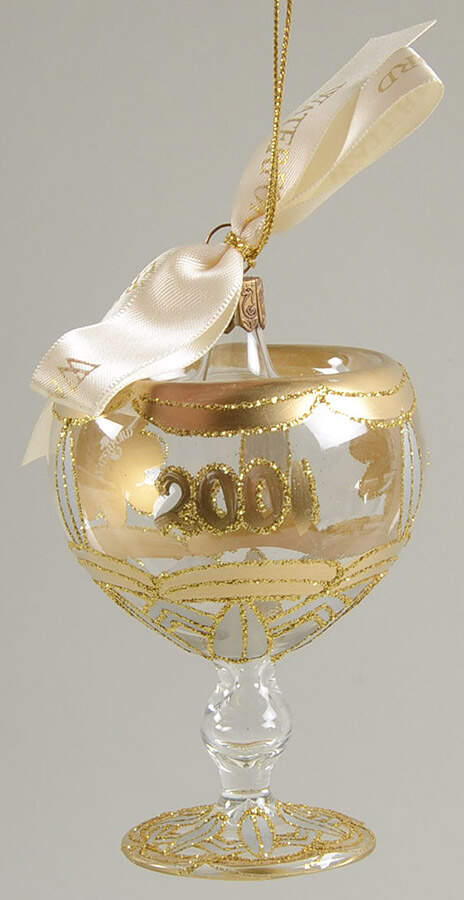 Mini Glasses-Ornament Goblet-2001 - No Box by Waterford Crystal-1