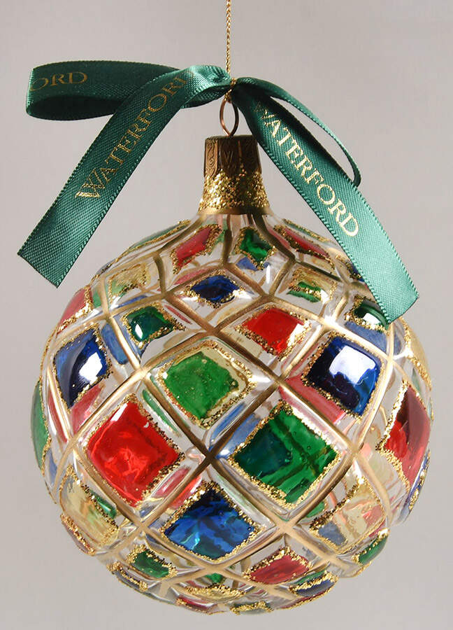 Multicolor Cut and Faceted Killeen Joyous Season Ball - No Box by Waterford Crystal-1