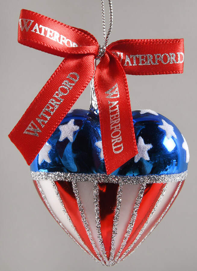 Patriotic and Political Stars And Stripes Heart - No Box by Waterford Crystal-1