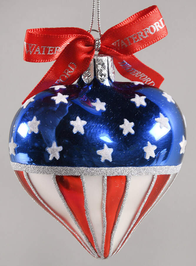 Patriotic and Political Stars & Stripes Heart 3"-Avon Exclusive - Boxed by Waterford Crystal-1