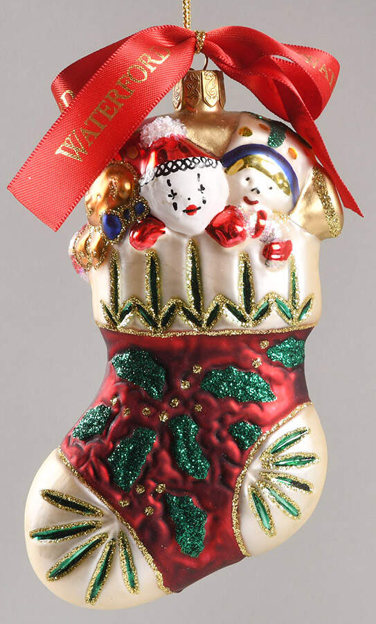Holiday Heirlooms Ornaments Christmas Stocking - No Box by Waterford Crystal-1