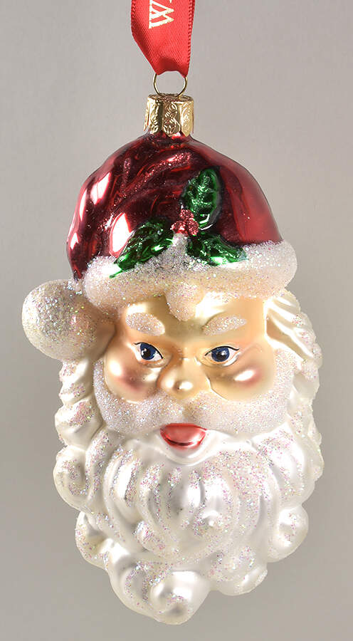 Holiday Heirloom Santa Ornaments Classic St.Nick Head - Boxed by Waterford Crystal-1