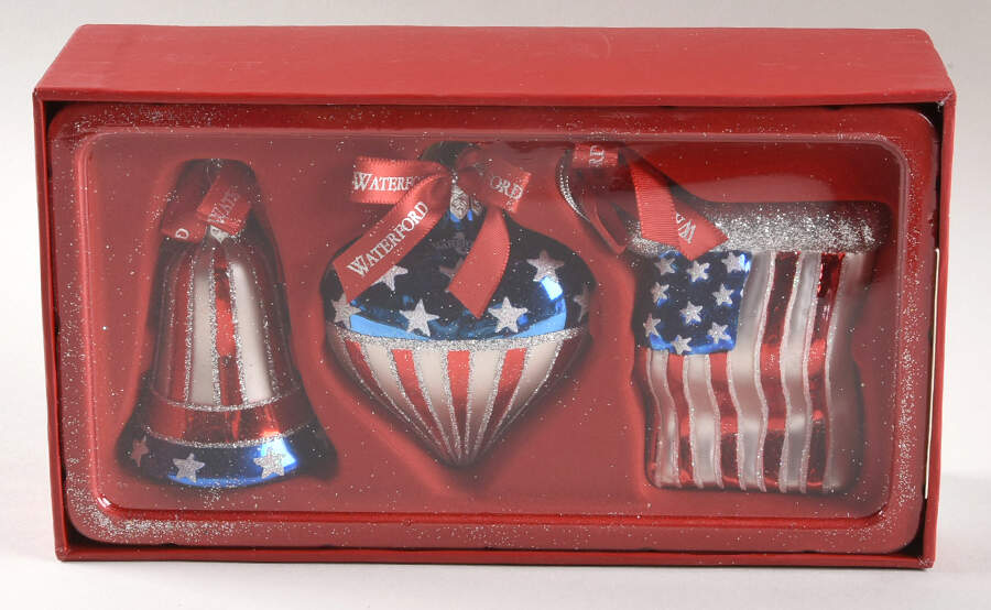 Patriotic and Political Patriotic-Set Of 3 - No Box by Waterford Crystal-1