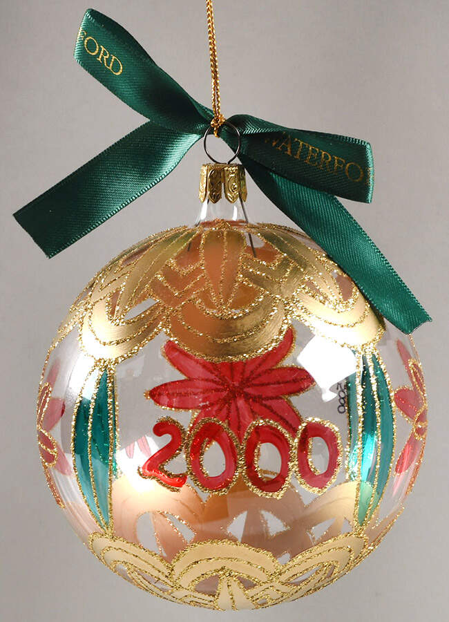 Dated Multicolor on Clear Millennium Ball - Boxed by Waterford Crystal-1