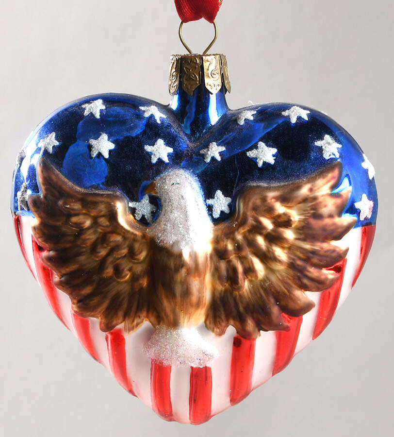 Patriotic and Political Patriotic Heart-Eagle - No Box by Waterford Crystal-1