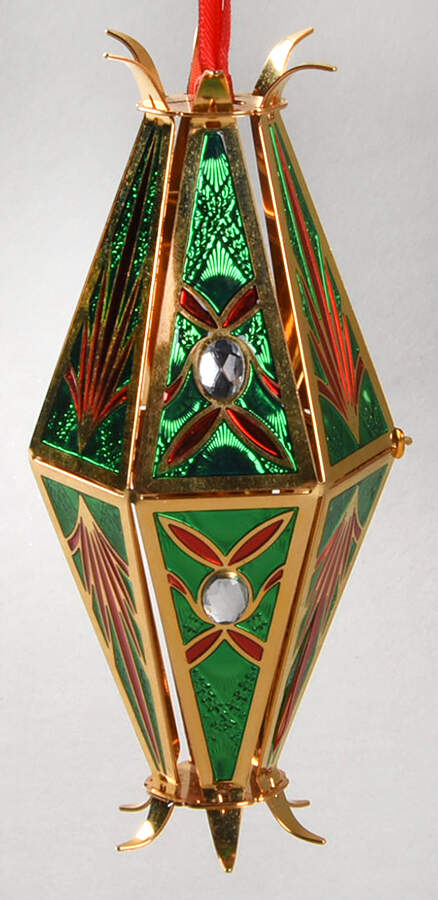 Brass and Enamel Ornaments Renaissance Ashling Spire-Green - Boxed by Waterford Crystal-1