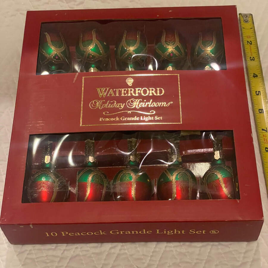 Holiday Heirloom Light Sets Peacock Grande - No Box by Waterford Crystal-1