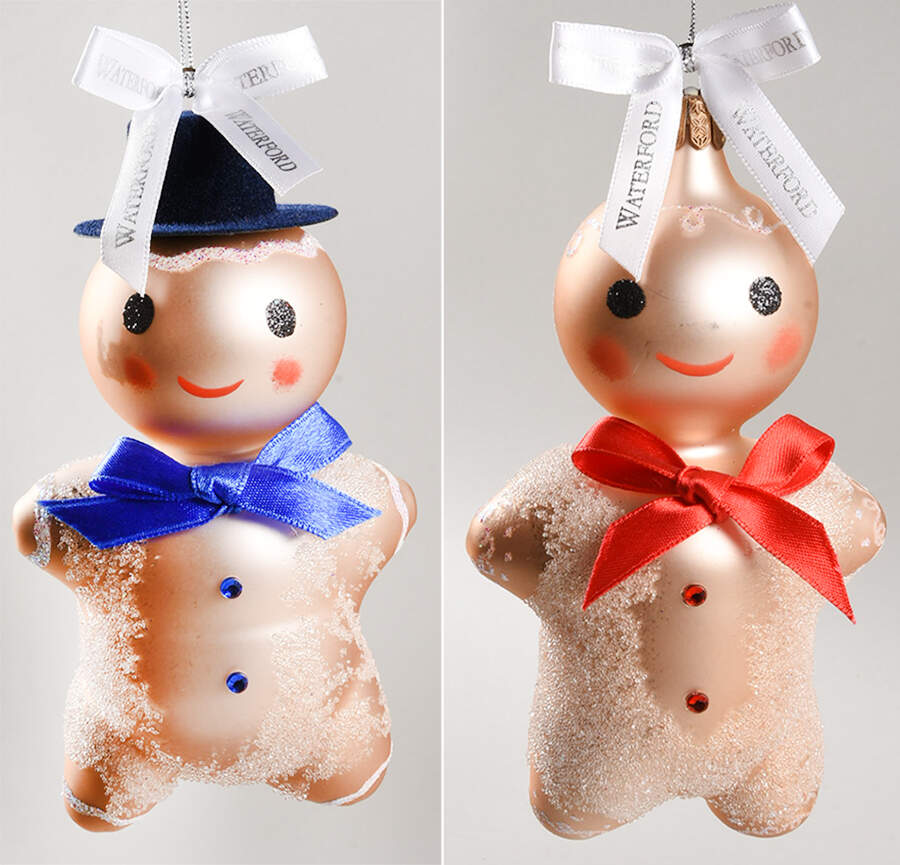 Holiday Heirlooms Ornaments Gingerbread Pair - Boxed by Waterford Crystal-1
