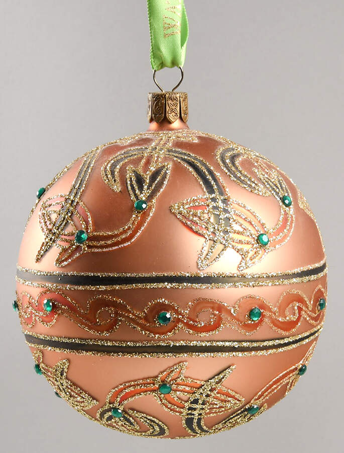 Irish Splendor-Holiday Heirloom Celtic Sea Scroll Ball - Boxed by Waterford Crystal-1