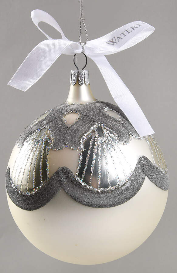 Winter Wonderland Peacock Memories Ball - With Box by Waterford Crystal-1
