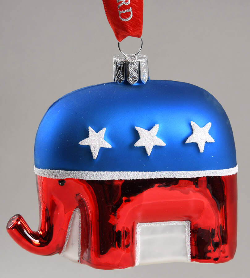 Patriotic and Political Republican Elephant - Boxed by Waterford Crystal-1
