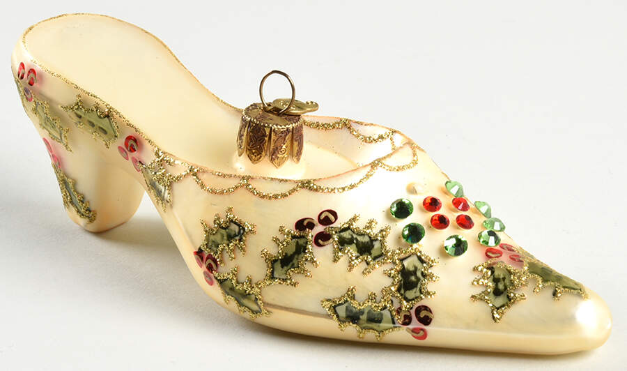 Holiday Heirlooms Ornaments Jeweled Holly Shoe - Boxed by Waterford Crystal-1