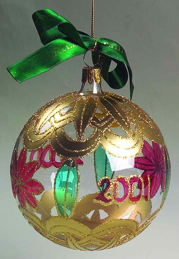 Dated Multicolor on Clear New Year's Celebration Ball - Boxed by Waterford Crystal-1