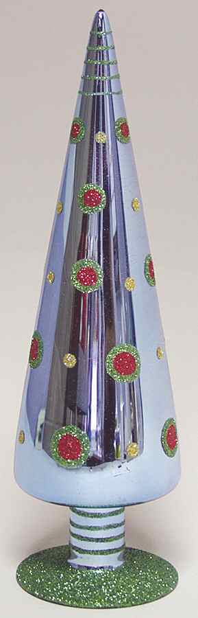 Holiday Heirlooms Ornaments Blue Glass Christmas Tree - No Box by Waterford Crystal-1