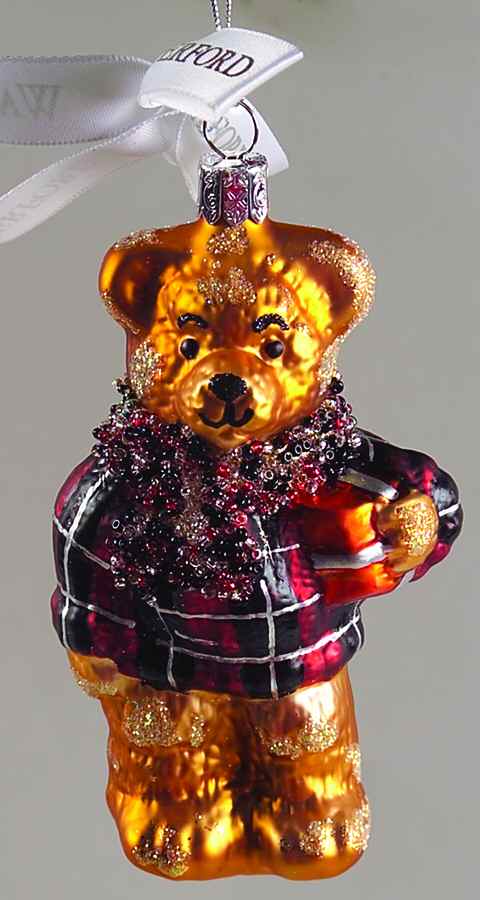 Holiday Heirlooms Ornaments Plaid Teddy Bear - Boxed by Waterford Crystal-1