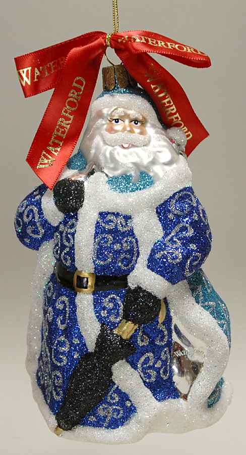 Holiday Heirloom Santa Ornaments Rainy Day Santa-With Umbrella - No Box by Waterford Crystal-1
