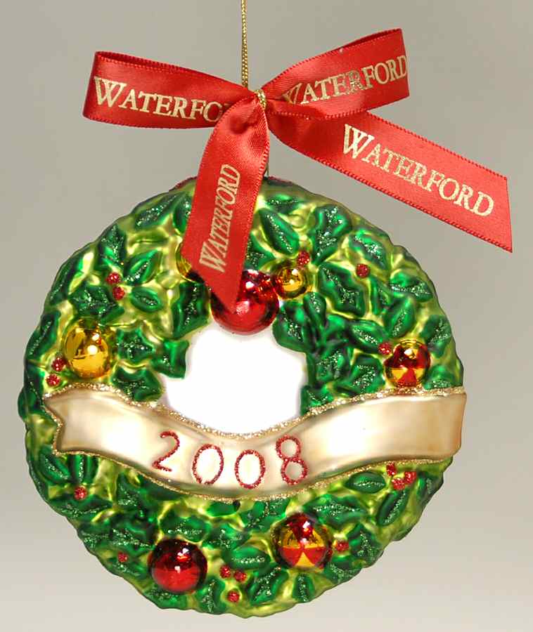 Wedding and Celebration Series Our New Home Wreath-Dated 2008 - With Box by Waterford Crystal-1