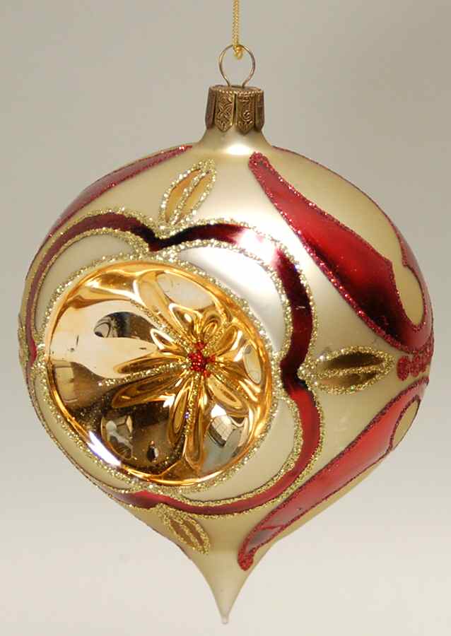 Holiday Heirloom Red and Gold Bulb With Reflector-Red,Gold - No Box by Waterford Crystal-1