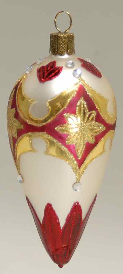Holiday Heirloom Red and Gold Teardrop-Red,Gold,White - No Box by Waterford Crystal-1