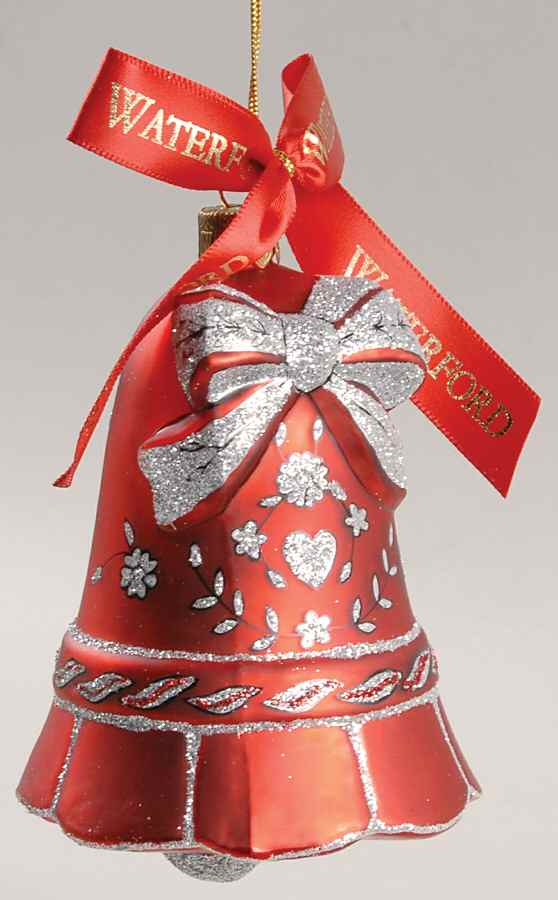 Holiday Heirloom-Red, White, Silver Heralding Bell - No Box by Waterford Crystal-1