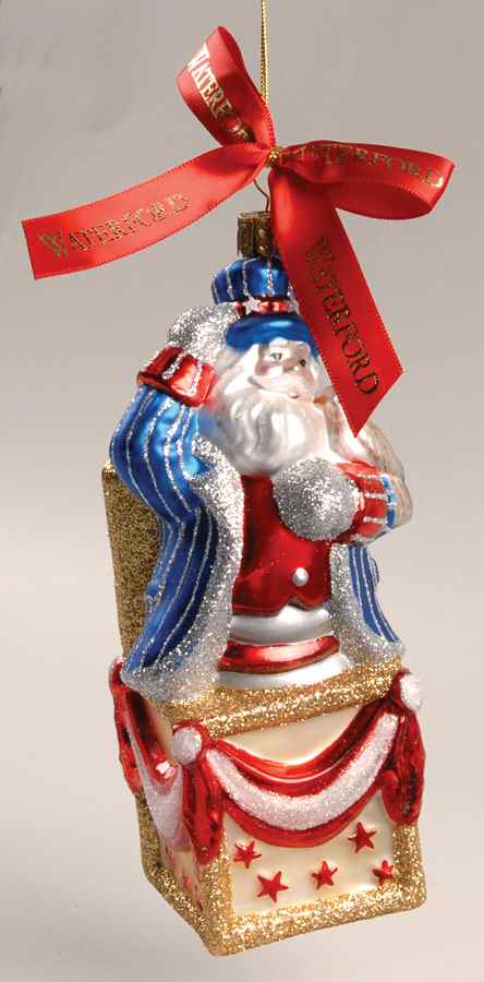 Holiday Heirloom Santa Ornaments Summer Santa Jack-In-The-Box - Boxed by Waterford Crystal-1