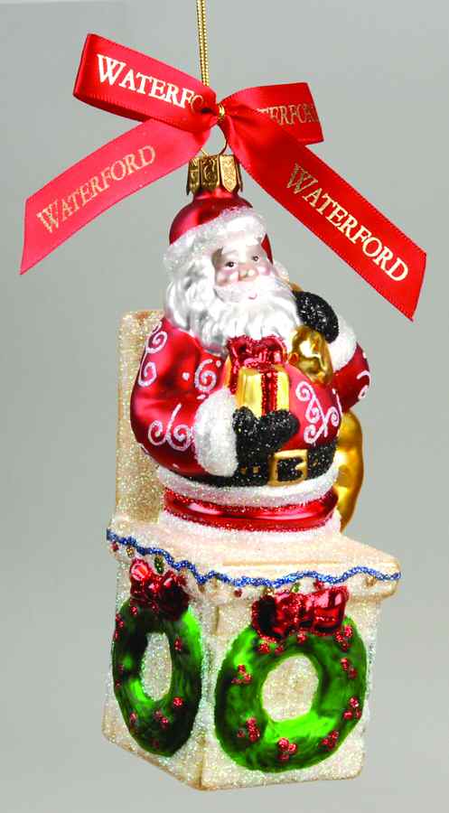 Holiday Heirloom Santa Ornaments Winter Santa Jack-In-The-Box - Boxed by Waterford Crystal-1