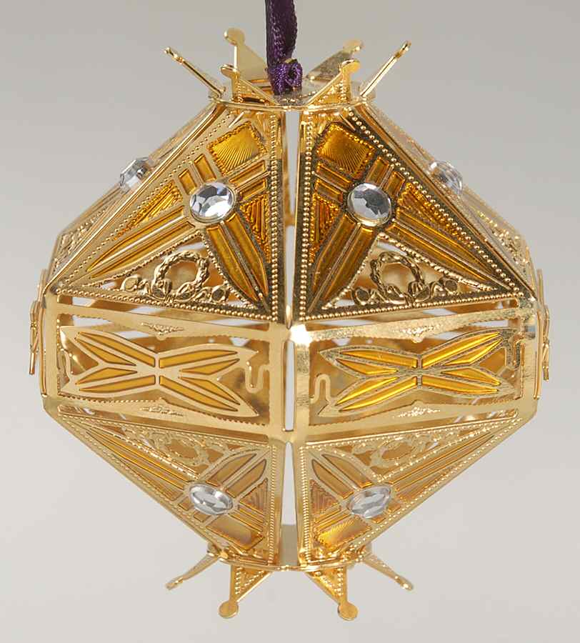 Brass and Enamel Ornaments Imperial Diamond Top - No Box by Waterford Crystal-1