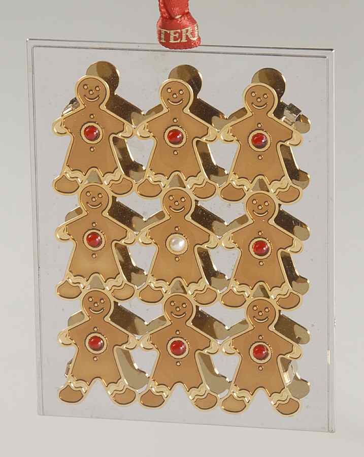 Brass and Enamel Ornaments Gingerbread Cookie Sheet - Boxed by Waterford Crystal-1