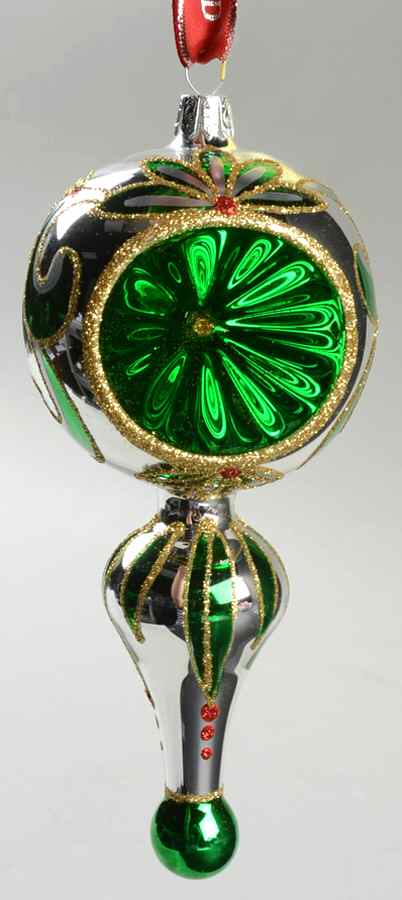 Green with Gold, Silver, White Radient Reflector Spire - Boxed by Waterford Crystal-1