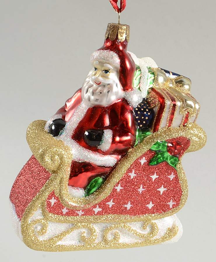 Holiday Heirloom Santa Ornaments Coming To Town Santa - No Box by Waterford Crystal-1