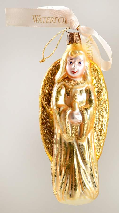 Religious Holiday Heirloom Christmas Angel-Gold - With Box by Waterford Crystal-1