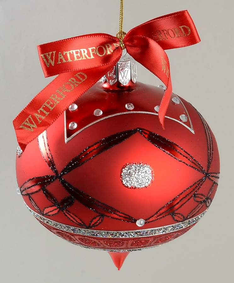 Holiday Heirloom Red and Black Fanciful Drop - Boxed by Waterford Crystal-1