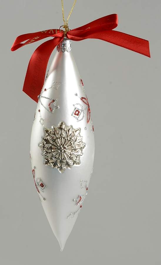 Holiday Heirloom-Red, White, Silver Crested Snowflake Spire - Boxed by Waterford Crystal-1