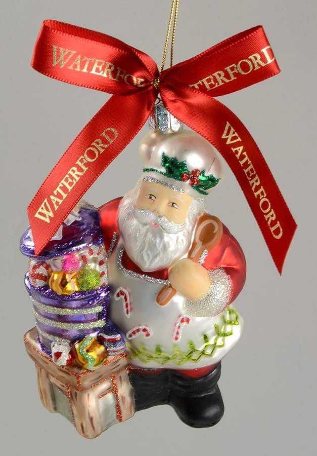 Holiday Heirloom Santa Ornaments Santa Chef-Dated 2005 - No Box by Waterford Crystal-1