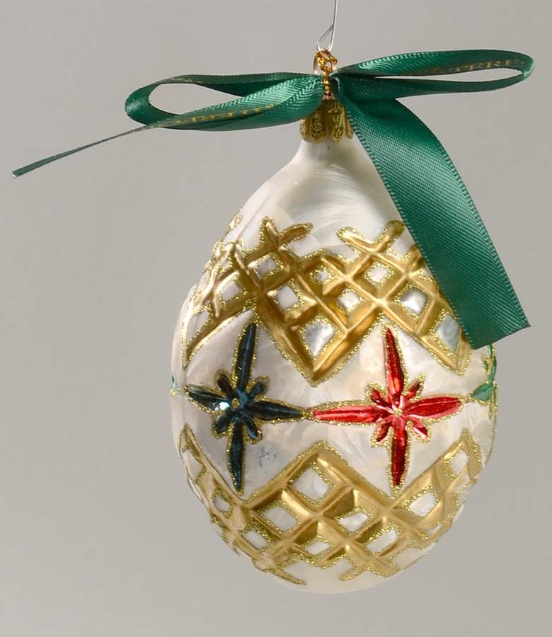 Multicolor Cut and Faceted Christmas Star Egg - No Box by Waterford Crystal-1
