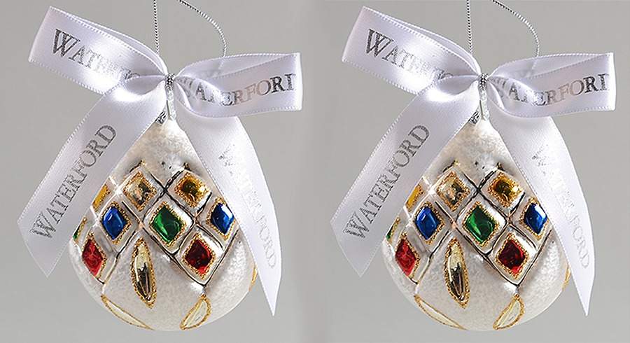 Multicolor Cut and Faceted Lismore Ice Discs Set Of 2 - No Box by Waterford Crystal-1