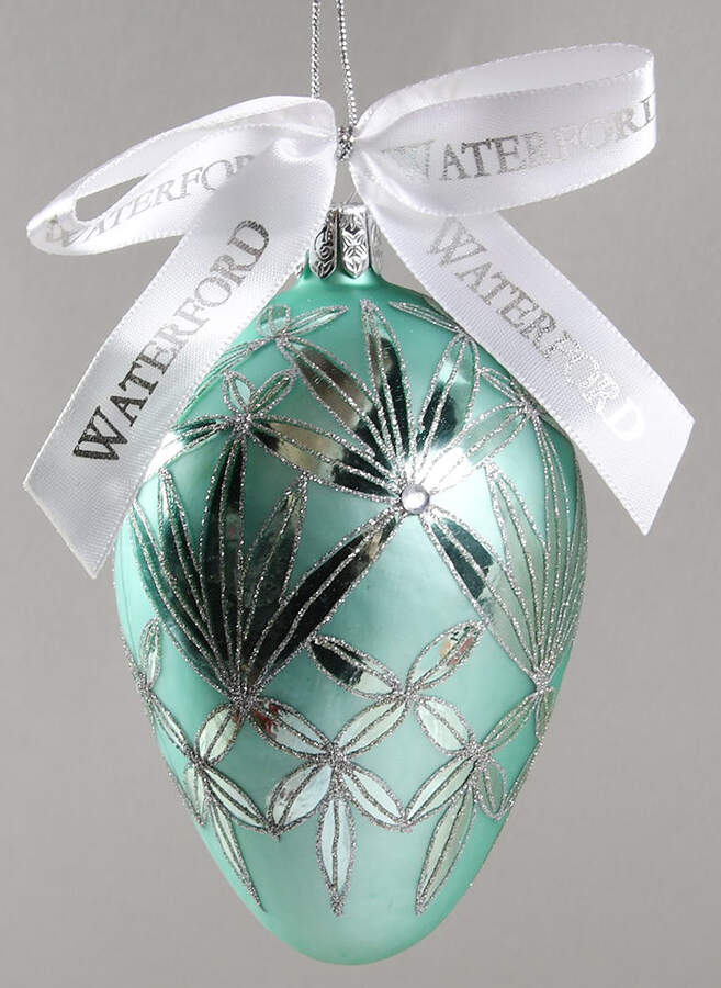 Snow Crystals-Holiday Heirloom Majestic Avoca Egg - No Box by Waterford Crystal-1