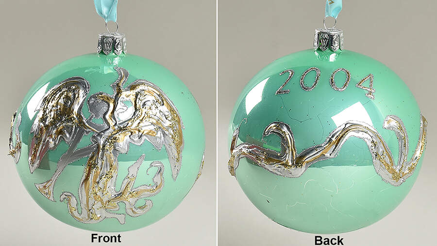 Snow Crystals-Holiday Heirloom Lustre Trumpeting Angel-Aqua - Boxed by Waterford Crystal-1