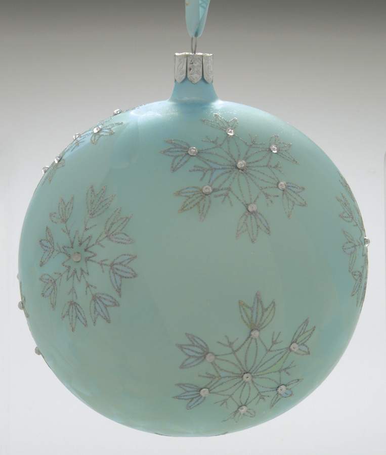 Snow Crystals-Holiday Heirloom Ball-Green - Boxed by Waterford Crystal-1