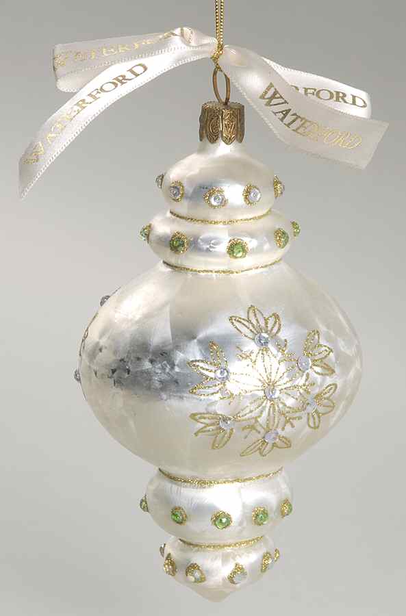 Snow Crystals-Holiday Heirloom Jeweled Top-Ivory - No Box by Waterford Crystal-1