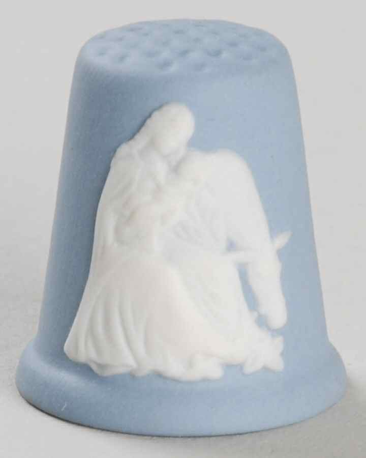 Jasperware Nativity Thimbles Holy Family - No Box by Wedgwood-1
