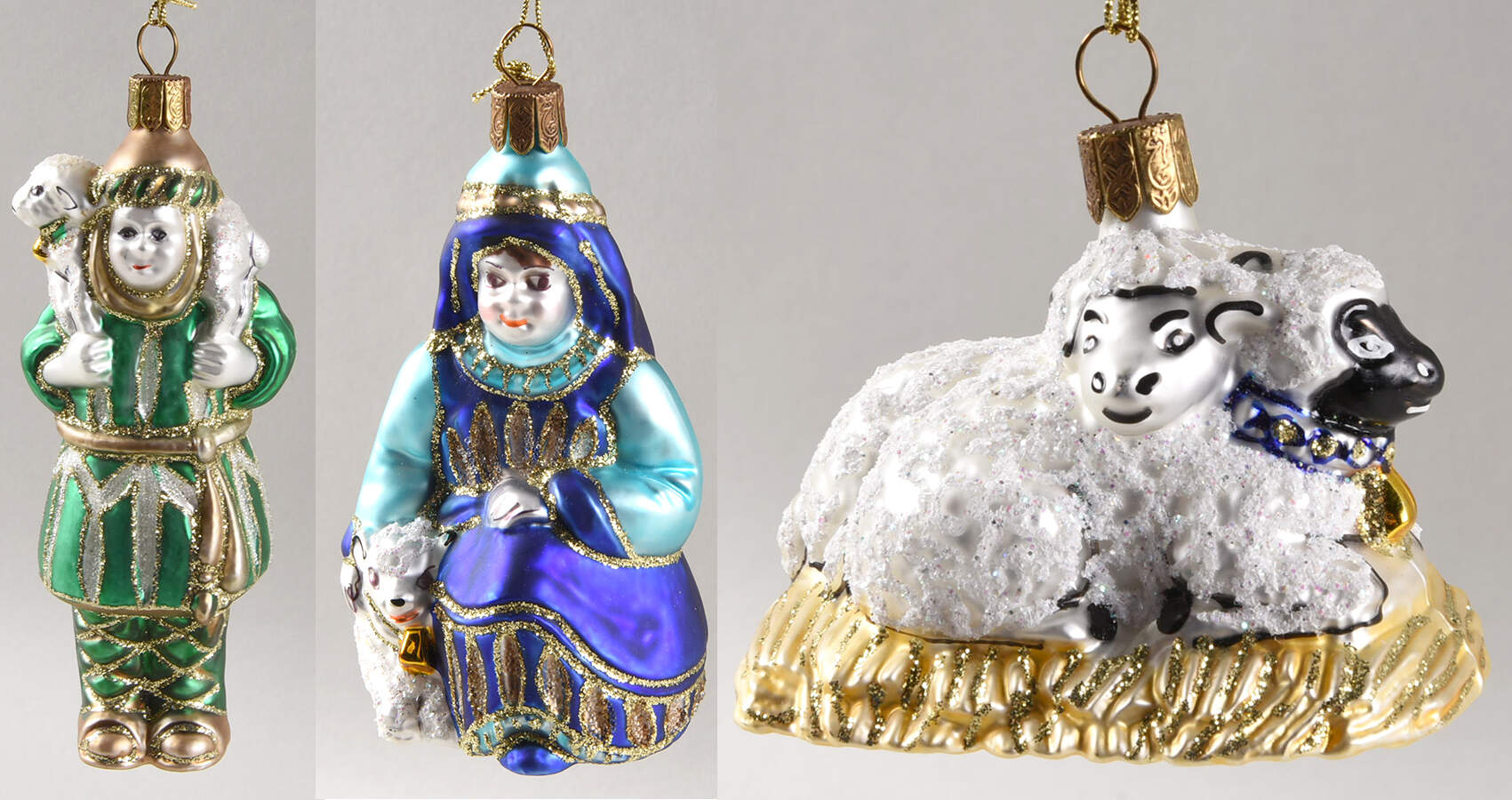 Nativity Series-Holiday Heirloom Shepherds & Sheep Set Of 3 - Boxed by Waterford Crystal-1
